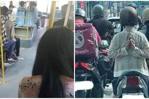 13 Potret kocak tingkah pengendara motor saat di jalanan ini nggak habis pikir, mindblowing abis