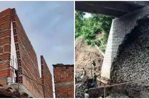 11 Potret nyeleneh bangunan hampir roboh ini lihatnya ngeri abis, bikin ngelus dada