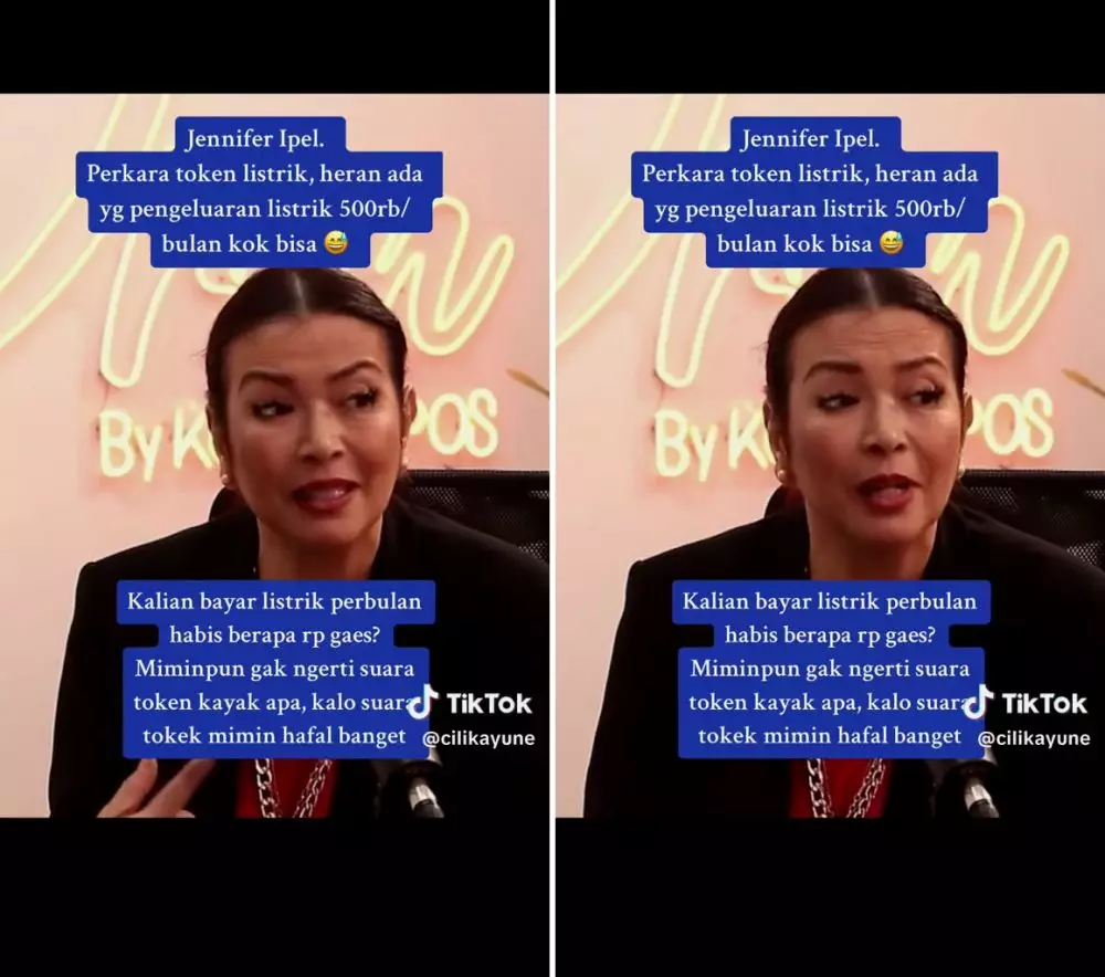 jennifer jill token listrik © TikTok