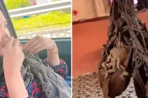 Wanita ini tunjukkan bantal kesayangannya sejak 1998, penampakannya kini bikin melongo