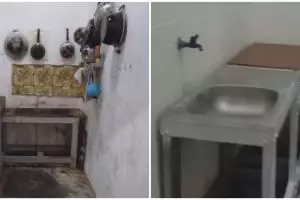 11 Potret dapur kontrakan kumuh dirombak jadi apik, visualnya sederhana tapi bikin emak-emak nyaman