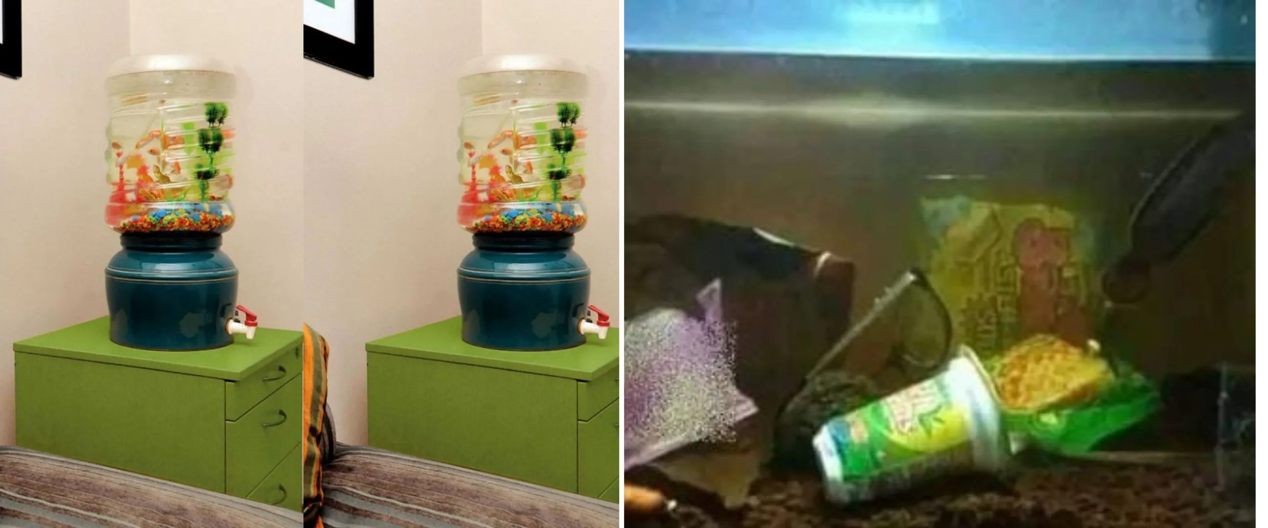15 Potret kocak desain nyeleneh akuarium ini bikin geleng kepala, idenya dapat darimana sih?