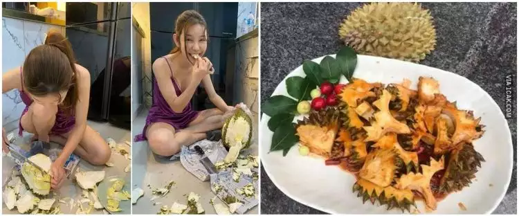 Lagi musim-musimnya, 15 potret kocak orang makan durian ini antara kenyang atau bikin kepayang