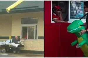 11 Potret kocak orang pesan makanan lewat drive thru ini absurdnya di luar nurul