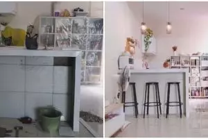Dapur mungil pakai mini bar ini desainnya cocok buat emak-emak punya barang banyak, intip 9 potretnya