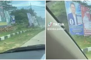 Modal pede dan pasrah, pose caleg Kendari di baliho ini bikin pengendara gagal fokus