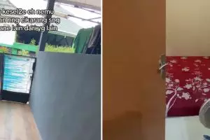 Desain rumah kontrakan ini tampak tak biasa, posisi dapurnya tuai perdebatan netizen