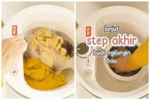 Bukan pakai pewangi, ini trik hilangkan bau apek di ketiak baju pakai tambahan 2 bahan dapur