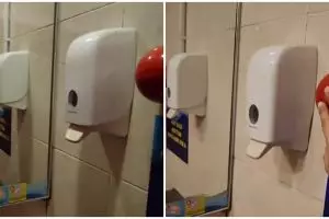 Momen wanita tunjukkan toilet tak biasa ini bikin bingung, malah jadi gagal kebelet