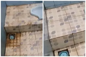 Modal 2 bahan dapur, ini trik hilangkan kerak dan lumut di lantai kamar mandi agar wanginya tahan lama