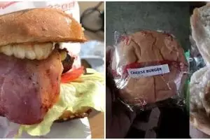 Hidup lagi capek-capeknya malah ketemu 11 potret kocak isi burger nyeleneh, bikin nggak nafsu makan