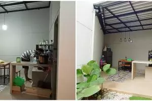 10 Potret dapur outdoor tanpa kitchen set dibuat menyatu dengan taman, bikin masak nggak sumpek