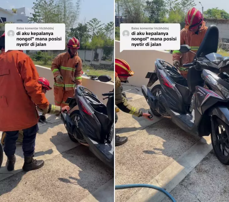 ular dalam motor © TikTok