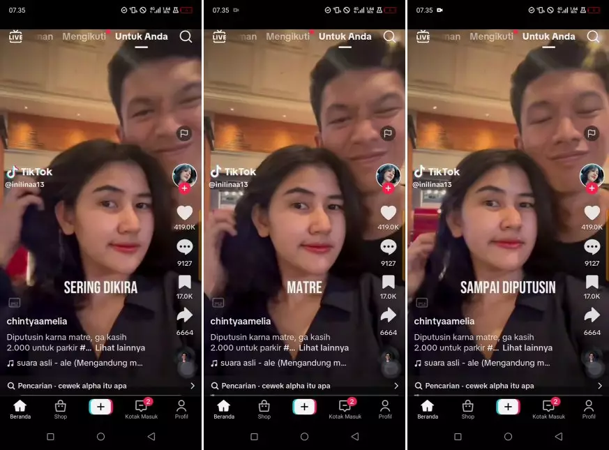 chintya melsan dihujat © TikTok