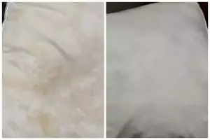 Jangan cuma pakai pemutih, ini trik cuci bantal dekil jadi bersih lagi pakai tambahan 1 bahan masakan