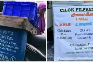 11 Potret kocak tulisan di gerobak pedagang ini endingnya bikin nyengir, cara kreatif tarik perhatian