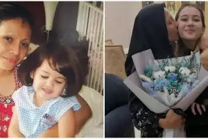 Sempat tak akur karena salah paham, ini 11 potret Sandrinna Michelle dan ibunya dari kecil hingga kini