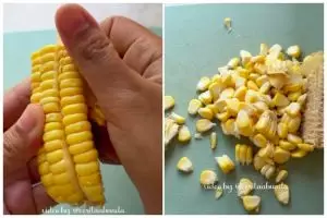 Tanpa keluarkan tenaga ekstra, ini cara mudah memipil jagung agar hasilnya rapi, utuh, dan tak hancur