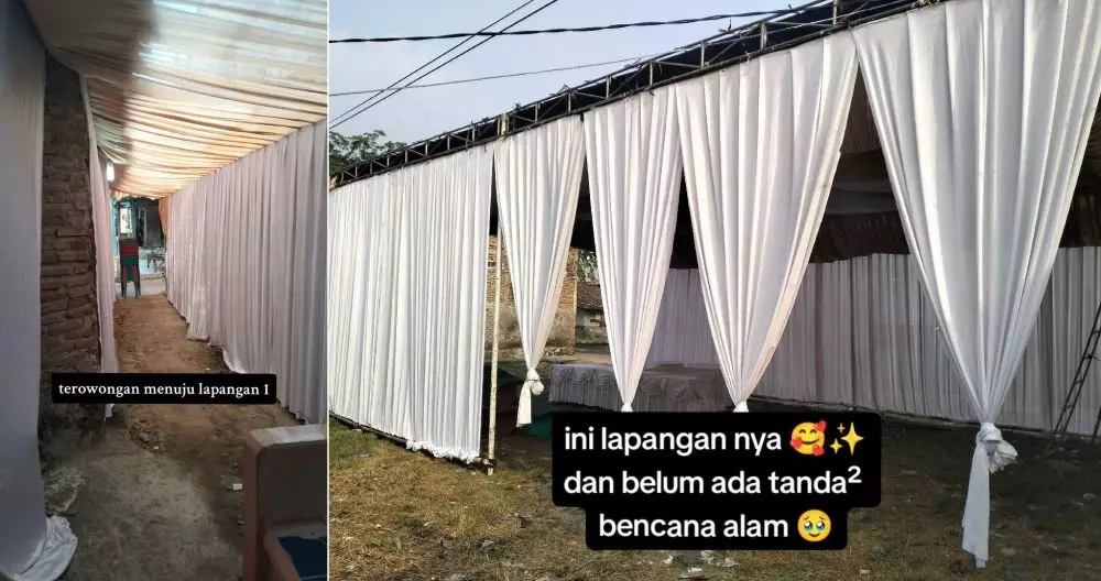 hujan di nikahan © TikTok hujan di nikahan © TikTok