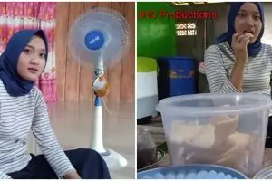 7 Potret dapur rumah kayu pedangdut Yeni Inka di kampung, sederhana beralaskan semen