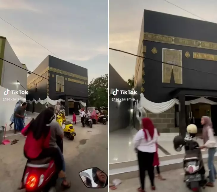 masjid mirip kabah jepara © TikTok