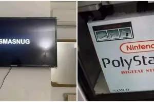 Jangan sampai salah beli! 11 Potret kocak pelesetan tulisan merk barang elektronik ini nyeleneh pol