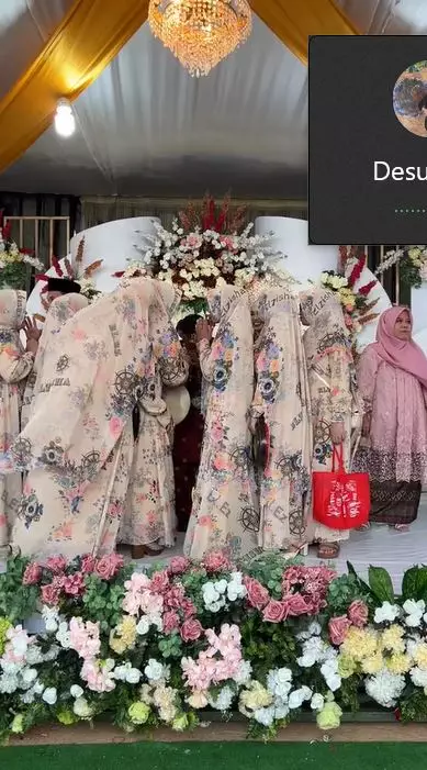 emak-emak kondangan pakai seragam ini heboh abis TikTok