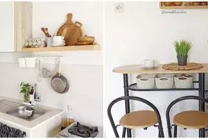 11 Potret dapur minimalis tanpa kitchen set ini visualnya mewah meski letaknya mepet sawah, homey pol