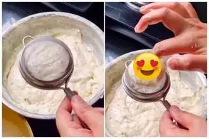 Aksi warganet tunjukkan fungsi lain saringan teh ini kreatif banget, bikin donat jadi lebih praktis