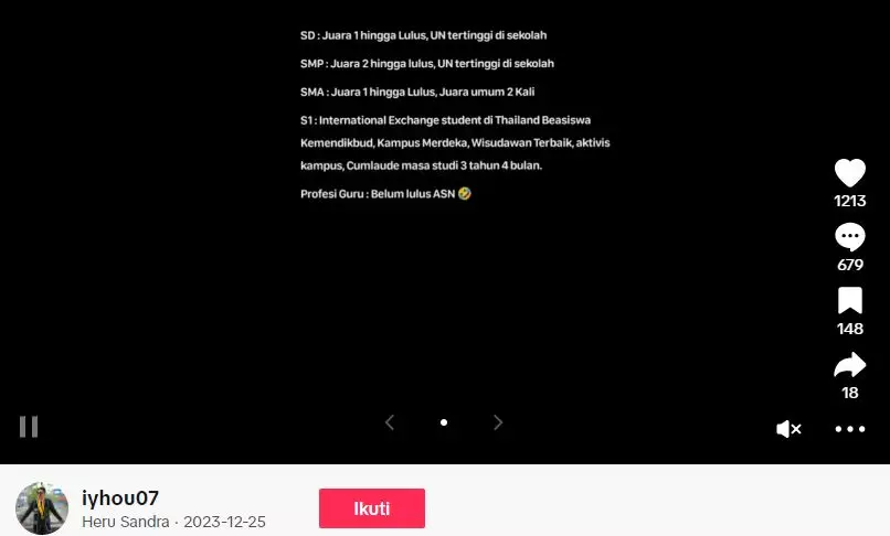 curhat guru gagal asn © TikTok
