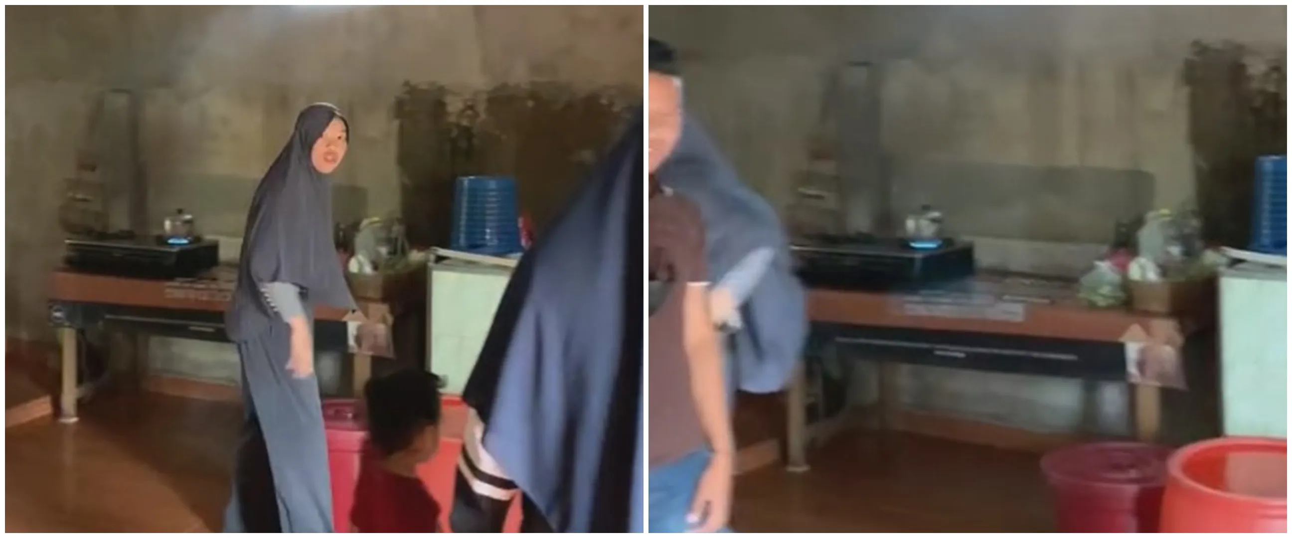 Desain dapur menyatu dengan toilet rumah ini konsepnya bingungin, mau masak jadi mikir dua kali
