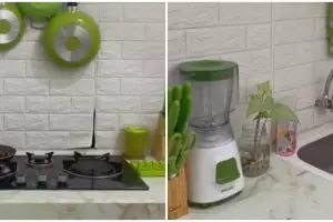 Estetik tanpa kitchen set, 9 potret dapur mungil di kolong tangga ini nuansa hijaunya nggak monoton