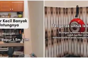 Dapur seluas gang senggol ini mungil pol tapi bikin pemilik rumah jadi kreatif, intip 9 potretnya