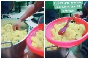 Tak perlu diberi lemon atau jeruk nipis, ini trik menanak nasi kuning agar tak cepat basi