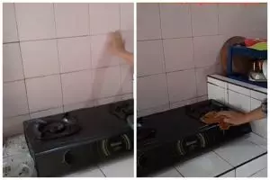 Modal Rp2.000-an, trik bersihkan noda membandel di keramik dinding dapur cukup tambah 1 bahan dapur