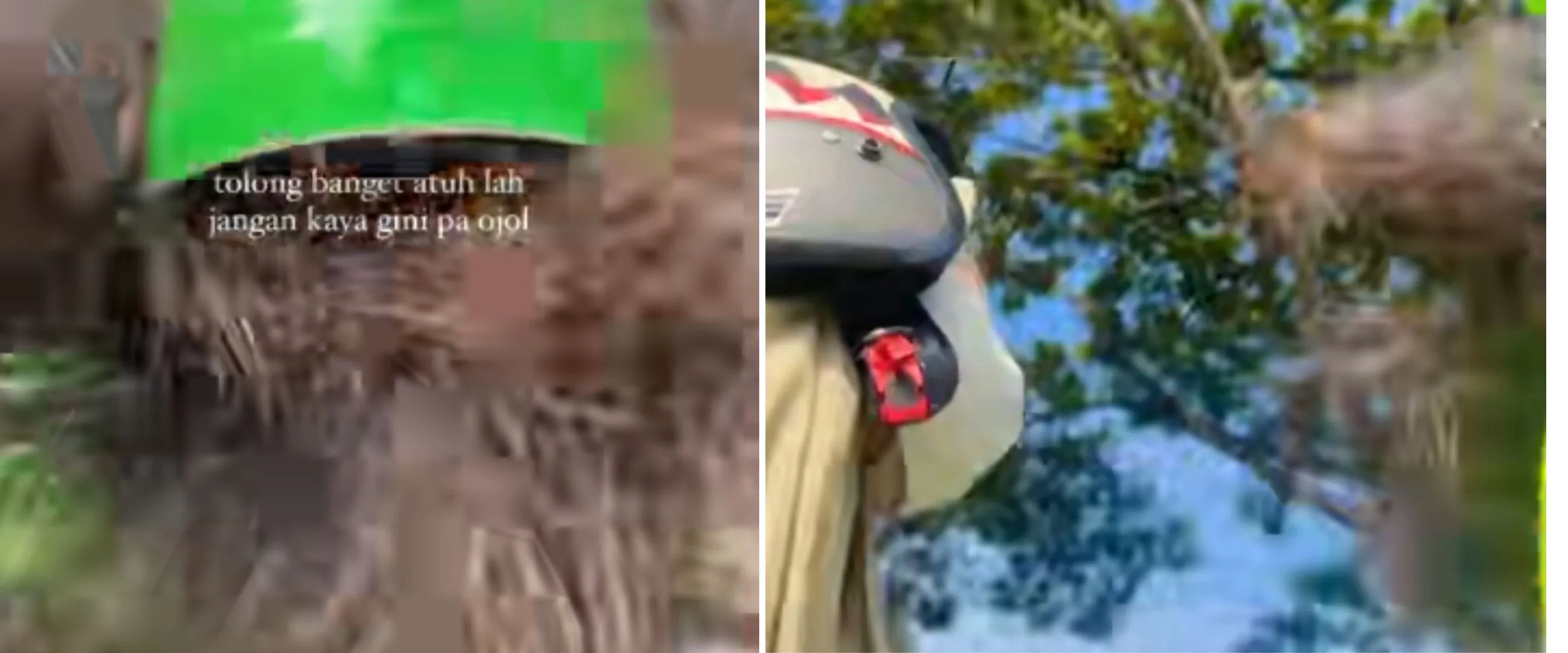 Momen kocak penumpang dapat driver ojek online gondrong, jaga jarak selama perjalanan