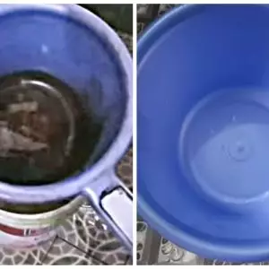 Tambah 1 bahan dapur, ini trik hilangkan kerak dan lumut di gayung agar kembali bersih seperti baru