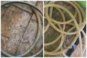 Trik mudah bersihkan noda lumut di selang air, cuma andalkan 1 alat dapur seharga Rp5.000