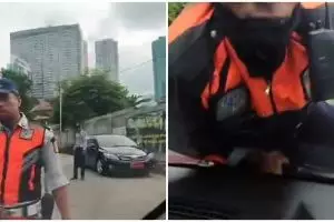 Petugas Dishub ini terbawa di kap mobil hingga Menteng, aksinya bak Tom Cruise di Mission Impossible