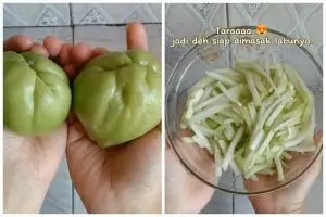 Nggak cukup direndam larutan garam, ini cara ampuh menghilangkan getah di labu siam