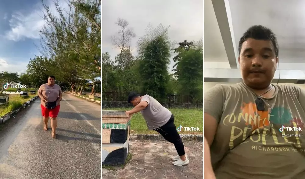 transformasi pria diet © TikTok transformasi pria diet © TikTok