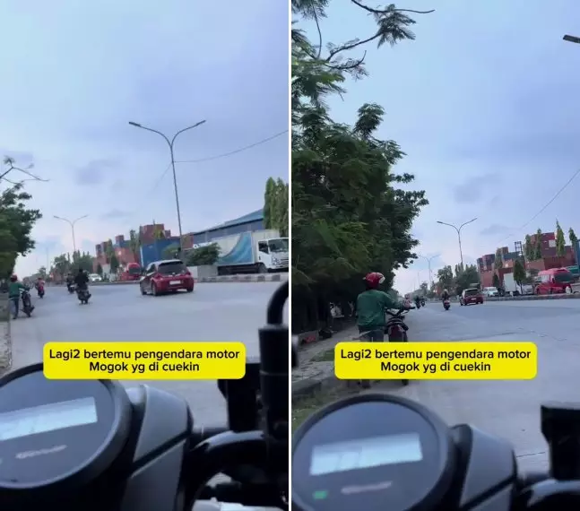 bapak bapak dorong motor © TikTok 