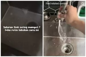 Bukan pakai soda api, ini trik agar wastafel tak gampang mampet mengandalkan 2 bahan dapur