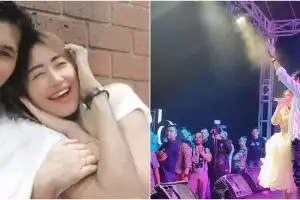 11 Momen bucin Arya Khan pamer dampingi Pinkan Mambo saat manggung, panggilan sayangnya bikin salfok