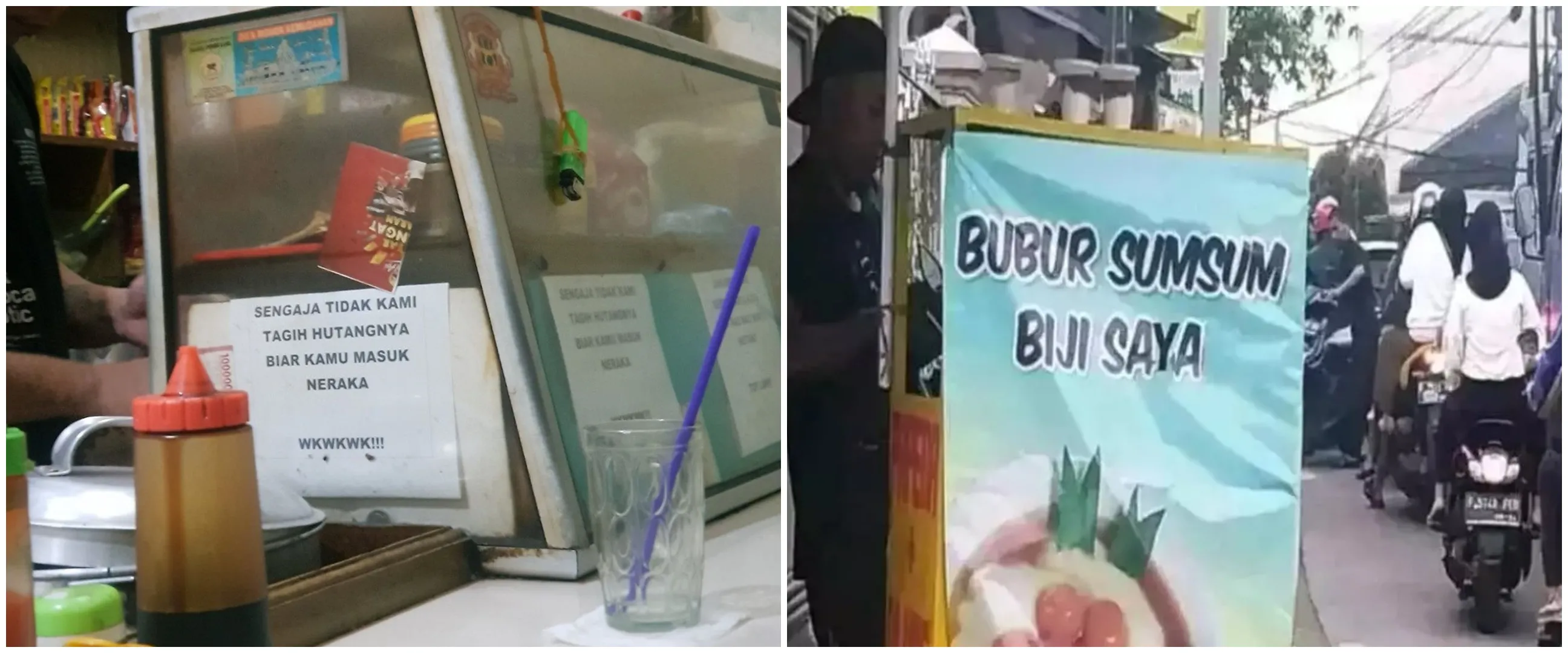 11 Potret kocak tulisan di warung ini bikin pembeli jadi salah tingkah, serem abis