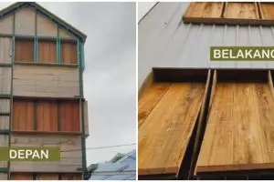 Rumah kayu-triplek 3 lantai ini tampilannya sederhana tapi interiornya bak vila, intip 11 potretnya