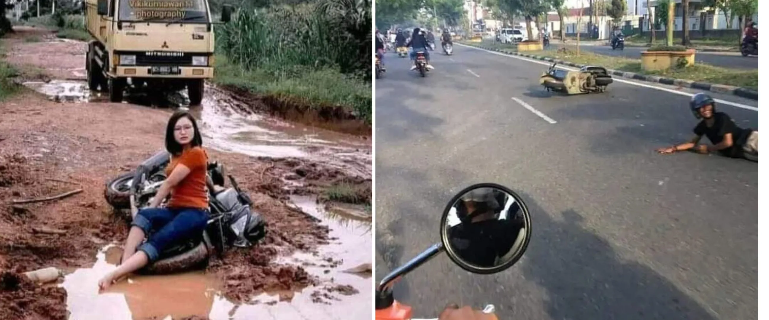 Tetap kece meski apes, 11 potret kocak pose orang habis jatuh ini jadi bikin ragu mau nolongin