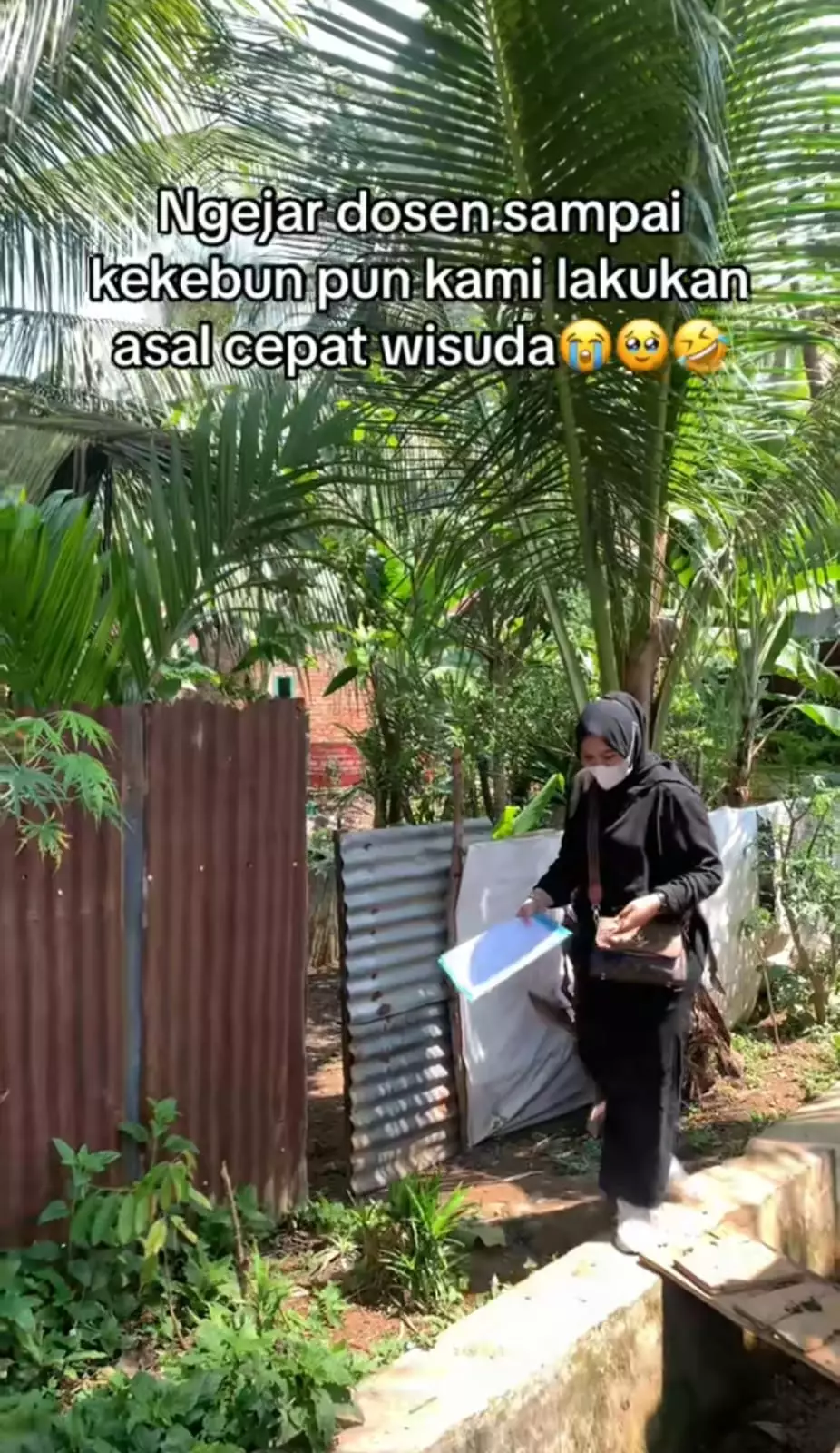 ngejar dosen ke kebun © TikTok