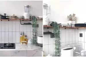 Tak pakai kitchen set tetap estetik, 9 potret dapur tanpa tirai kolong visualnya rapi & enak dipandang
