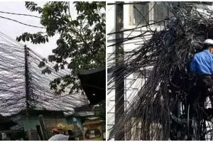 Hidup lagi ruwet, 11 potret nyeleneh penampakan semrawut di jalan ini bikin tambah badmood